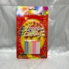 Candle thread small candle birthday sign with flower base, colorful spiral cake decoration, birthday candle glowing Application Scenario